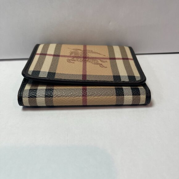 Burberry Beige/Brown Haymarket Check Coated Canvas & Leather Leighton - Preowned - Picture 5 of 15